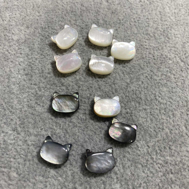 Mother of Pearl Cat Forma Corte de mapas blancas Partes de joyería para diseño de collar