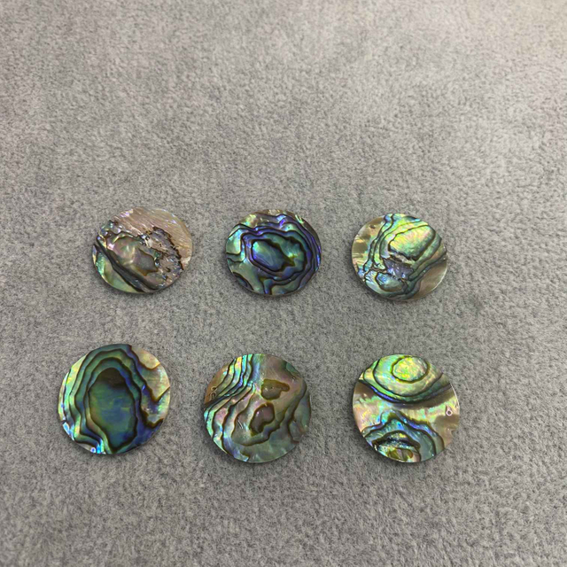 Madre de perla forma redonda redonda de concha abalona corta de forma lisa para joyas para incrustaciones de diseño de colabas de colaboración