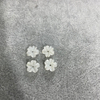 Granos de flores talladas de concha de nácar blanco para fabricación de joyas, tamaño 10mm