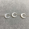 Concha en forma de luna de nácar para piezas de joyería, fabricación de cadena para pulsera, tallado de luna