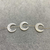 Concha en forma de luna de nácar para piezas de joyería, fabricación de cadena para pulsera, tallado de luna