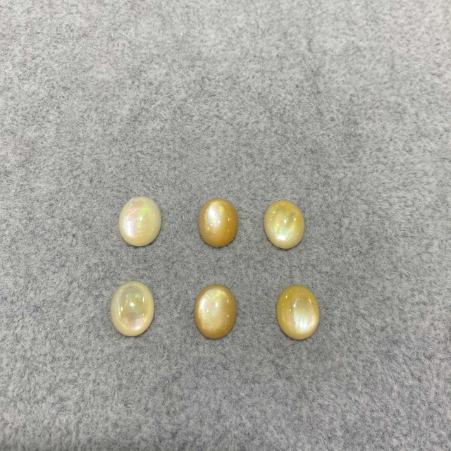 Madre de perla Oval Cabochon Shell amarillo para anillos Joyas colgantes Hacer un diseño de arete Inlay Making Style 