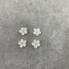 Granos de flores talladas de concha de nácar blanco para fabricación de joyas, tamaño 10mm