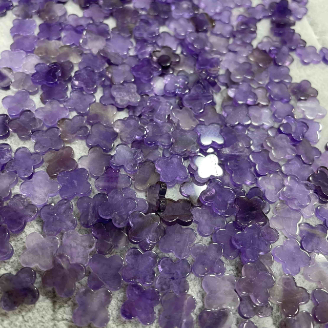 Material de la Madre de Perla Natural Material Amethyst Amethyst Face Plain Corte de joyas de cristal Arete haciendo diseño de incrustación colgante 