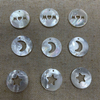 Diseño colgante de nácar Natural, forma redonda, estrella de corte, colgante de corazón, concha blanca, diseño de incrustaciones de joyería, fabricación lisa