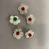 Mother de perla perla anillos de corte de flores que hacen diseño de piezas de joyería de diseño usando diseño de pulsera flores blancas