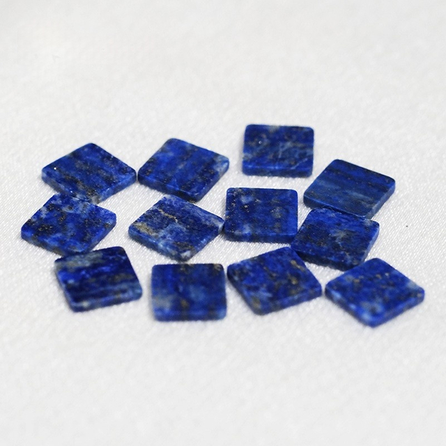 Cosco liso de talla de talla cuadrada de piedra natural para joyas que hacen colgante de diseño de incrustaciones o collar 