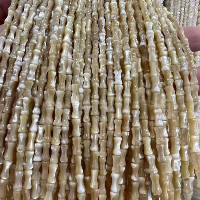 Pulsera de madre de perlas Naturales Joyas de cadena de frijoles pequeños Hacer bricolaje hecho a mano con collar