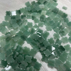 Forma de trébol de piedra amazon natural forma de la cara de corte de piedra verde liso para pulseras para preparar aretes de diseño de joyas incrustadas