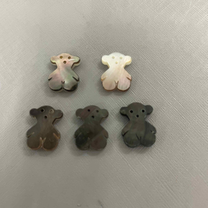 Forma natural de la madre del oso perla color negro color para el diseño de la cadena de joyas que hace piezas pequeñas diseño de animales cuello usando