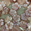 Diseño de pendiente tallado de flores de nácar Natural, corte de concha rosa para colgante, fabricación de joyas de cabujón, diseño de cuentas rosas
