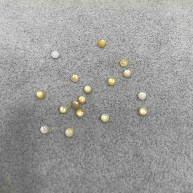 Mother de perla con cáscara amarilla de perla forma pequeña de tamaño redondo para anillos que hacen joyas con 3 mm