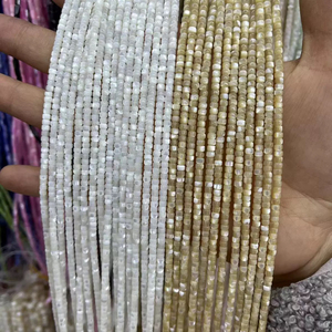 Collar colorido de nácar Natural para mujer, joyería, fabricación de pulseras, diseño de cadena de concha de frijoles pequeños, forma redonda