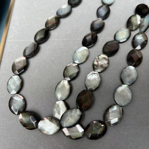 Collar de corte de cara con forma ovalada de nácar Natural, diseño ovalado de doble cara, fabricación de incrustaciones de joyería para cabujón de plata 