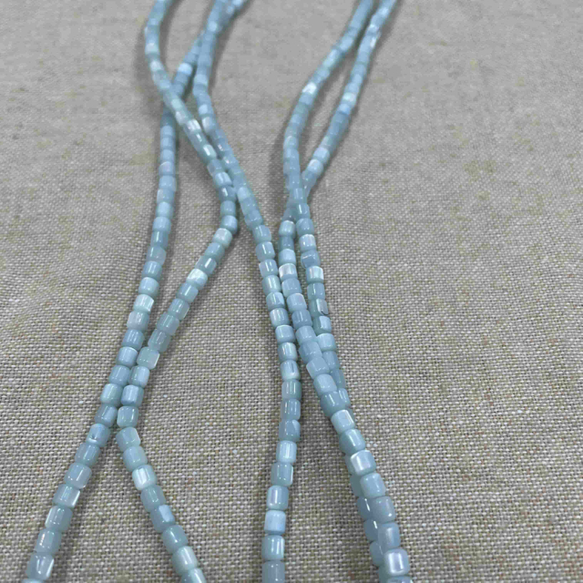 Collar de caracol de la madre de la perla Collar azul para la cadena de joyas con pulsera Diy Frijoles pequeños Piezas pequeñas