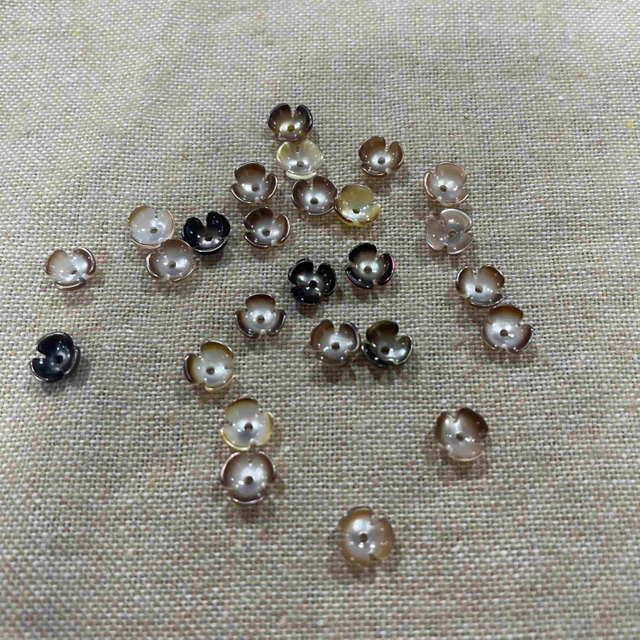 Madre natural de perla tres flores de trébol de forma de corte colgante haciendo aretes pequeños frijoles para bricolaje usando piezas