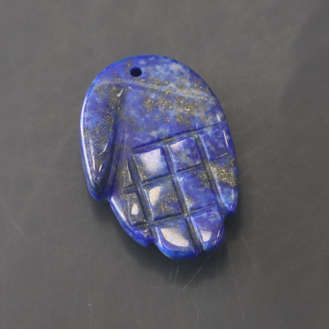 Corte de piedra forma de mano fatima lapis rosa colgante de cristal joyería haciendo talla de mano pequeña para diseño de bricolaje