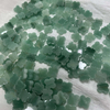 Forma de trébol de piedra amazon natural forma de la cara de corte de piedra verde liso para pulseras para preparar aretes de diseño de joyas incrustadas