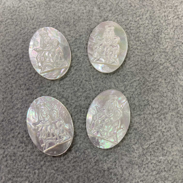 Madre de Pearl Maria Talling Image Imagen Carmo Oval Shell White para joyas colgantes que hacen Nacar 