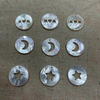 Diseño colgante de nácar Natural, forma redonda, estrella de corte, colgante de corazón, concha blanca, diseño de incrustaciones de joyería, fabricación lisa