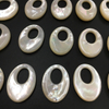 Diseño de colgante grande de nácar Natural, cabujón con forma ovalada de concha blanca, diseño de joyería que hace más espesor 