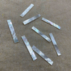 Forma de rectángulo de la madre de perlas forma del rectángulo del diseño delgado para incrustaciones para iconos de joyería concha blanca 