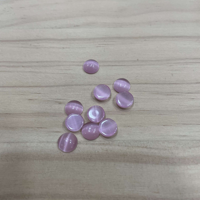 Cat Stone Cabochon Pink Color Piedra para anillos redondo 