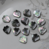 Corte de pétalos negros de nácar Natural para diseño de pendientes, fabricación de pétalos pequeños con colgante de concha negra, flor tallada en cabujón