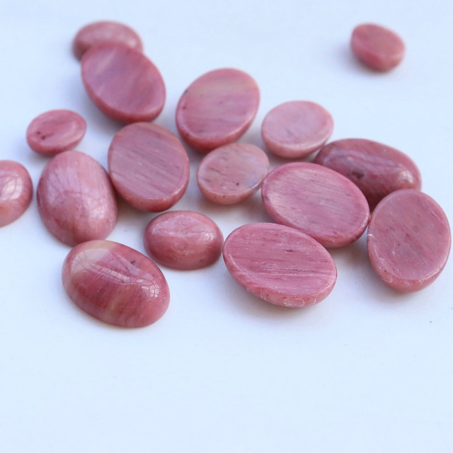 Anillos de joyería de forma redonda con diseño de cabujón de nácar Natural, fabricación de diseño de incrustaciones de forma cuadrada de Rodocrosita 