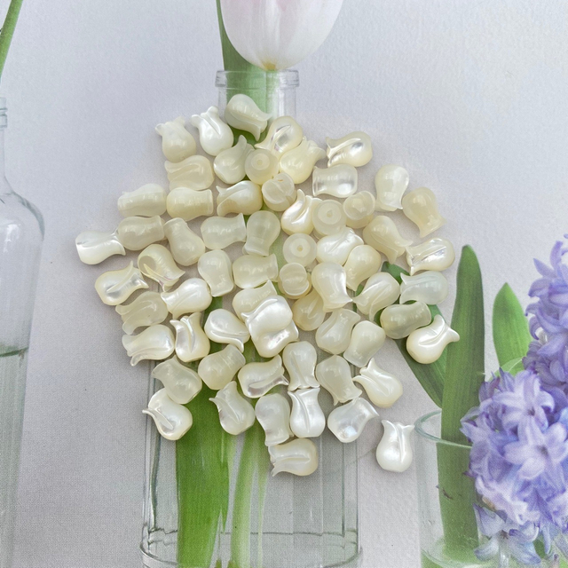 Joyería de arete de la flor de la madre de la madre de la perla que fabrican pulsera con flor blanca que corta la flor de la carcasa 