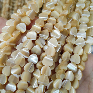 Mother de perla Neckalce Design Star Flower Joyería Hacer piezas de concha de color marrón frijoles pequeños para pulsera 