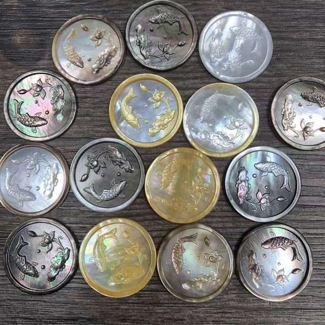 Mother of Pearl Round Shape Cameo Diseño Corte joyería íconos de diseño de animales