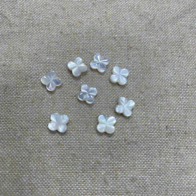 Mother de perla Pearl Beads Flower Corte blanca Corte para el diseño del collar 