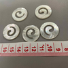 Natural Mother of Pearl Redonde Round Cutting Diseño de diseño hueco Hacer para aretes Diseño de caparazón blanco Gran tamaño 