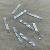 Forma de rectángulo de la madre de perlas forma del rectángulo del diseño delgado para incrustaciones para iconos de joyería concha blanca 