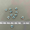 Nácar Natural forma de corazón ojos malvados cosas pequeñas para hacer collares joyería DIY cadena pequeñas cuentas forma de corte de corazón