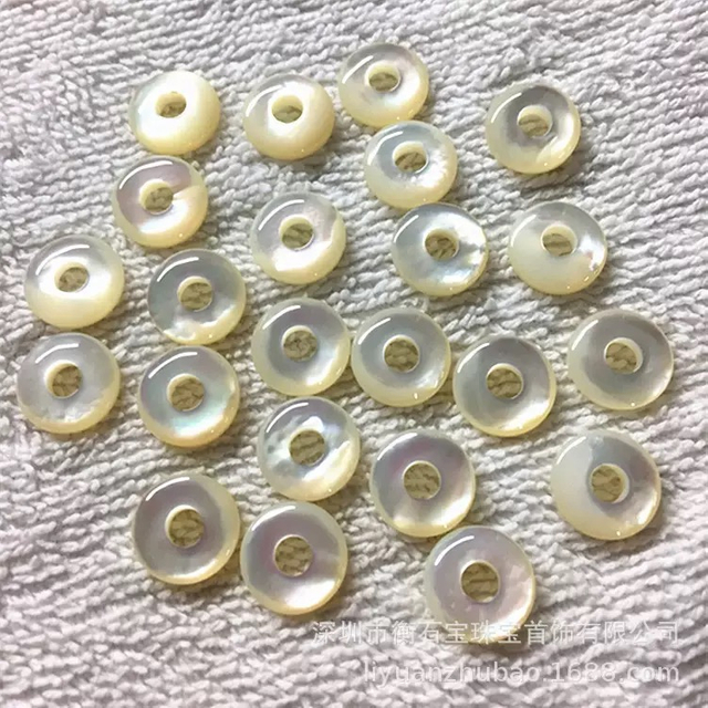 Natural Mother of Pearl Circle Cabochon para el diseño de incrustaciones de joyas Shell White Sharling para anillos colgantes Cabochon Making