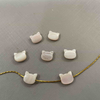 Natural Mother of Pearl Ketty Corte de color rosa Cat Animal para el diseño de la cadena de joyas Hacer un collar de cabañas pequeñas