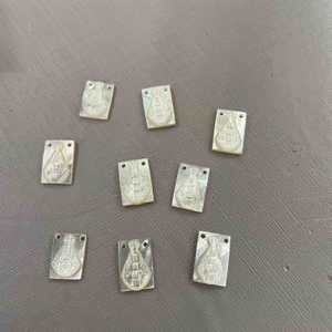 Madre perla Natural Virgen Mery imagen corte forma cuadrada Jesús fabricación de colgantes joyería collar concha blanca piezas pequeñas 