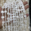 Collar de corte en forma de corazón de nácar natural, diseño de corazón pequeño para pulsera de diseño de cadena, piezas pequeñas de joyería de concha blanca