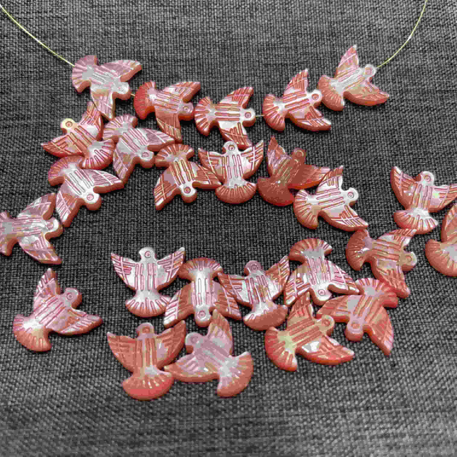 Natural Mother of Pearl Bird Cutting the Peace of Dove para el collar con cáscara de color rosa para joyas de diseño con bricolaje con bricolaje