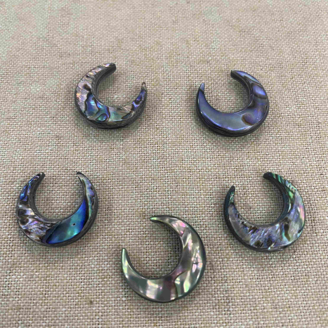Joyas de corte de la madre de la luna de la luna natural haciendo diseño de colgante de colgante de colgantes abalona diseño de joyas de joyas 