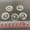Natural Mother of Pearl Redonde Round Cutting Diseño de diseño hueco Hacer para aretes Diseño de caparazón blanco Gran tamaño 