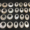 Diseño de colgante grande de nácar Natural, cabujón con forma ovalada de concha blanca, diseño de joyería que hace más espesor 
