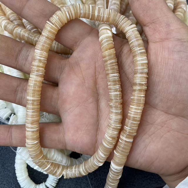 Diseño de collar redondo de nácar Natural, pulsera fina de espesor ligero, forma de disco, joyería de color blanco, fabricación DIY 
