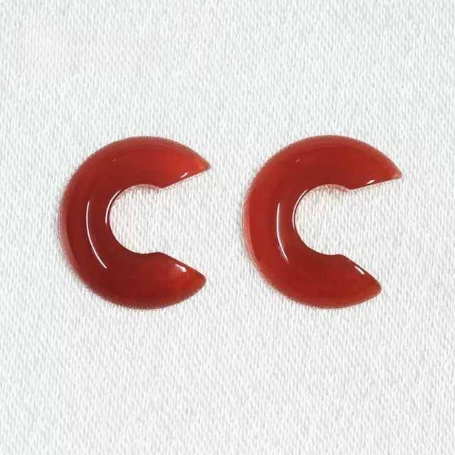 Pen de diseño de joyas de corte de piedra de ágata roja con piezas de diseño de incrustación de color rojo para tallar la talla