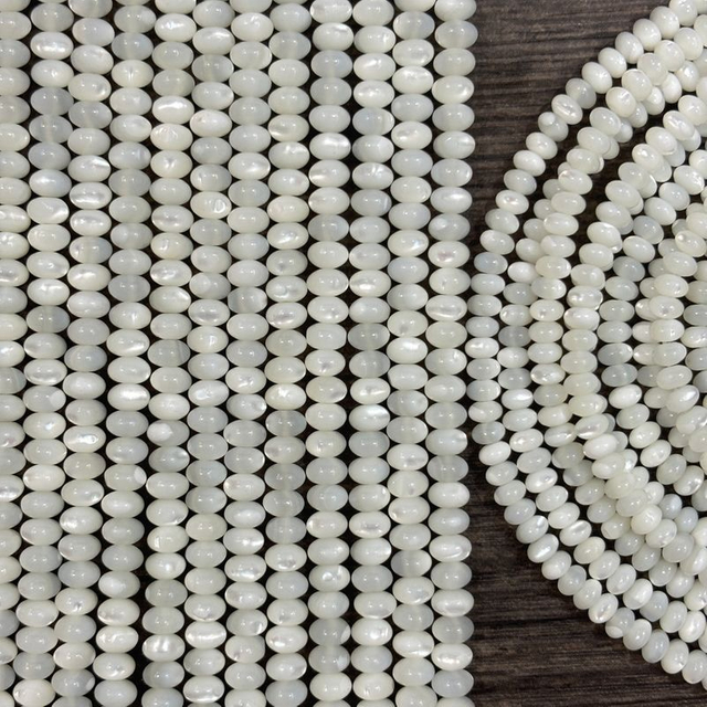 Mother de perla Pearl Beans pequeños de forma redonda Piezas de joyería de cuello de color marrón Bracelet de caparazón Hacer bricolaje 