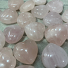 Diseño de forma de corazón de cristal de rosa para gran colgante Pink Stone Cabochon para exhibición de cosas rosa diseño de corazón haciendo rosa rosa