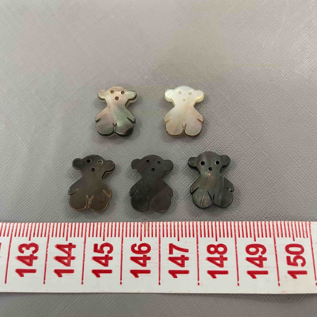 Forma natural de la madre del oso perla color negro color para el diseño de la cadena de joyas que hace piezas pequeñas diseño de animales cuello usando