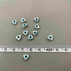 Nácar Natural forma de corazón ojos malvados cosas pequeñas para hacer collares joyería DIY cadena pequeñas cuentas forma de corte de corazón
